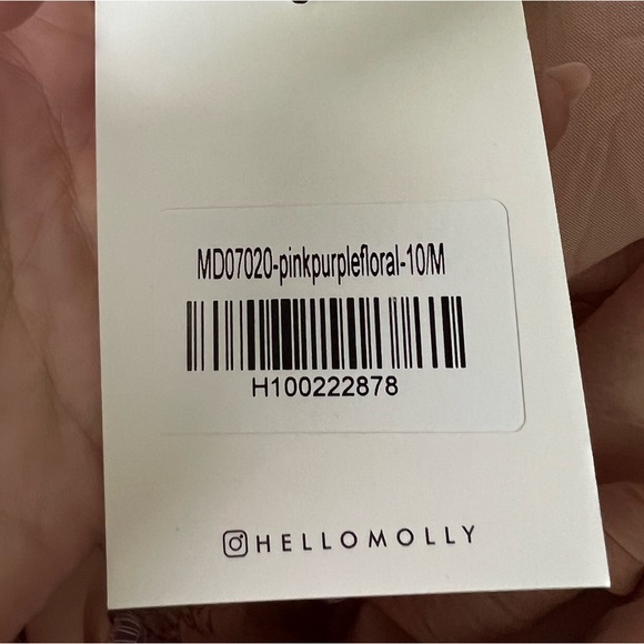 Hello Molly - Daytime Glisten Short Sleeve Midi Dress - Pink - M (US 6) NWT - Picture 11 of 12